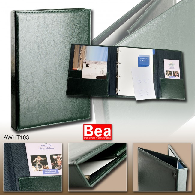 Carpeta de Dossier servicios de habitaciÃ³n hotel cierre en tres partes AWHT 103