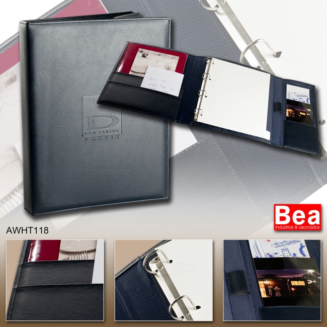 Carpeta de Dossier servicios de habitaciÃ³n hotel tripartida AWHT 118